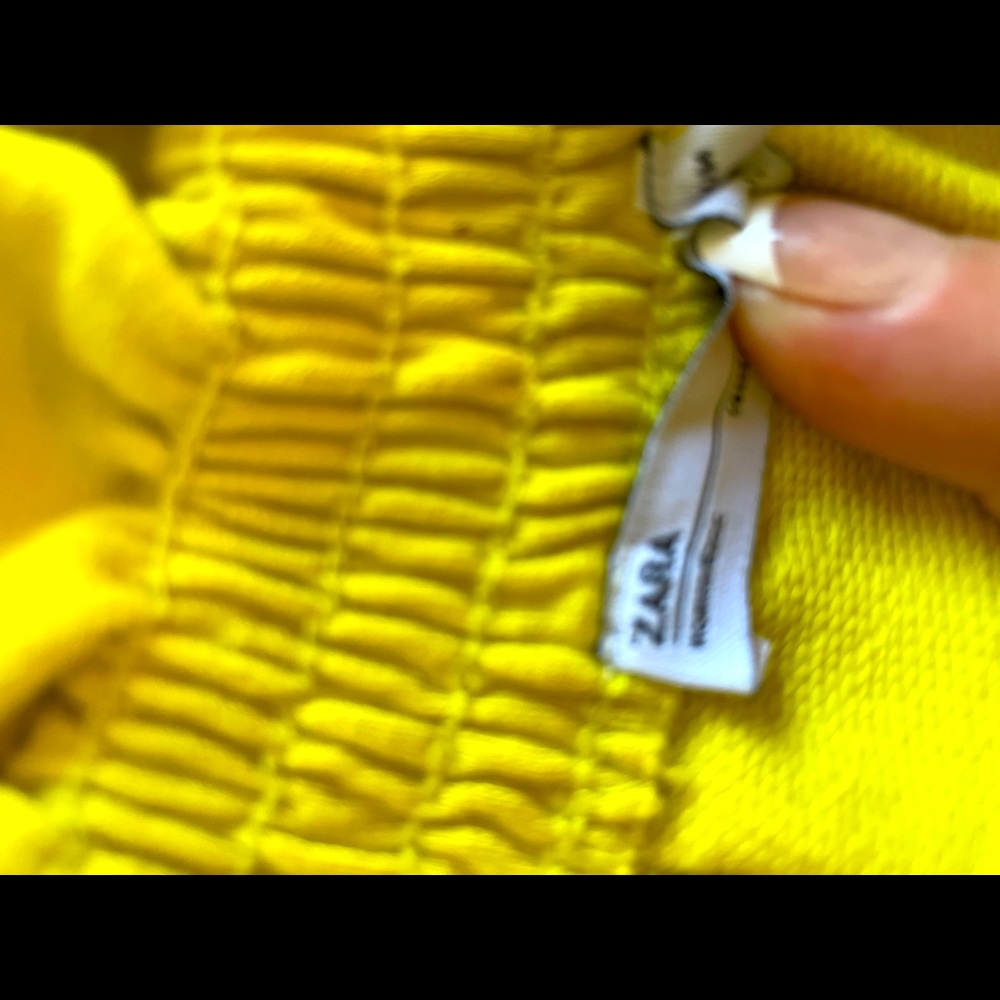 💛Zara yellow top can put down to shoulder💛 - Picture 3 of 7